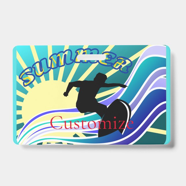 Summer Surfing Fun Thunder_Cove ID Badge (Front)