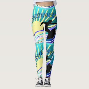Summer Surfing Fun Thunder_Cove Leggings