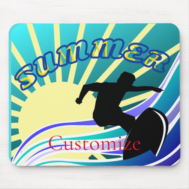 Summer Surfing Fun Thunder_Cove Mouse Pad (Front)