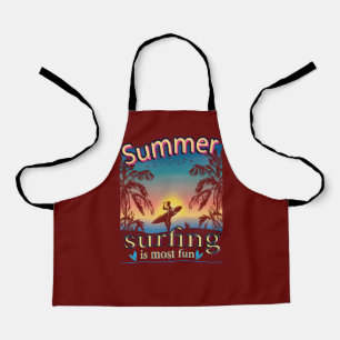 Summer - Surfing Is Most Fun Apron