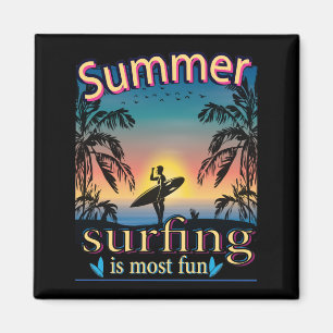 Summer - Surfing Is Most Fun Magnet