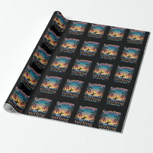 Summer - Surfing Is Most Fun Wrapping Paper
