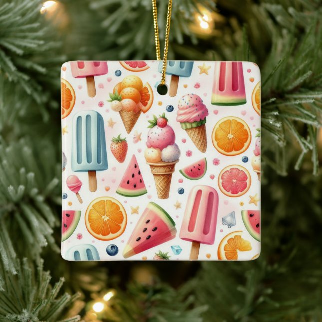 Summer Sweet escape Ceramic Ornament (Tree)