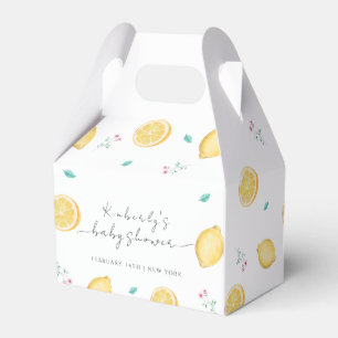 Summer Sweet Lemon Citrus Baby Shower  Favour Box
