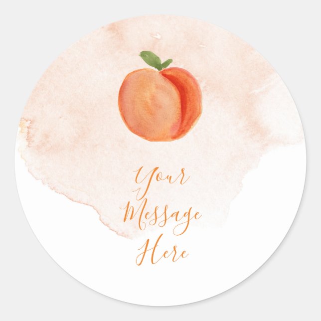 Summer Sweet Little Peach Message Sticker (Front)