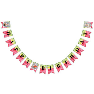Summer Sweet Watermelon Birthday 3 Photo Bunting