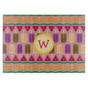 Summer Sweets Glass Cutting Board