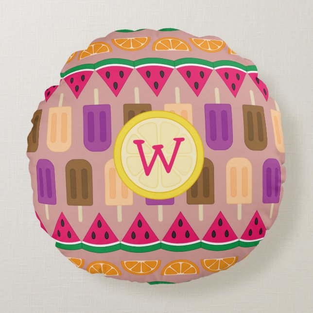 Summer Sweets Round Pillow (Front)