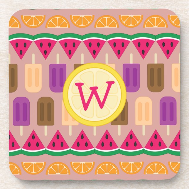 Summer Sweets Square Coaster (Front)