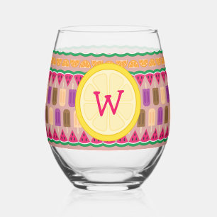 Summer Sweets Stemless Wine Glass