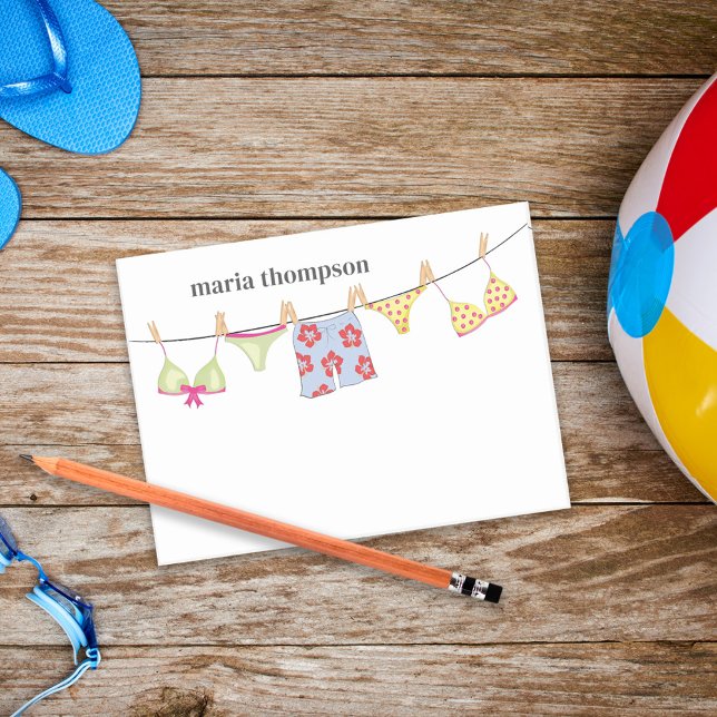 Summer Swimsuits Beach Personalised Post-it Notes (Creator Uploaded)