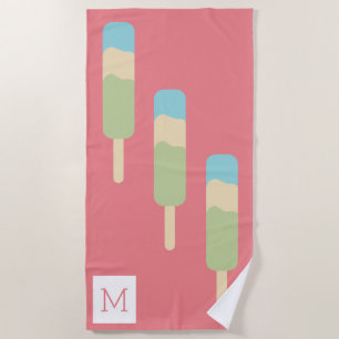 Summer Swirl Ice Cream Pop Beach Towel
