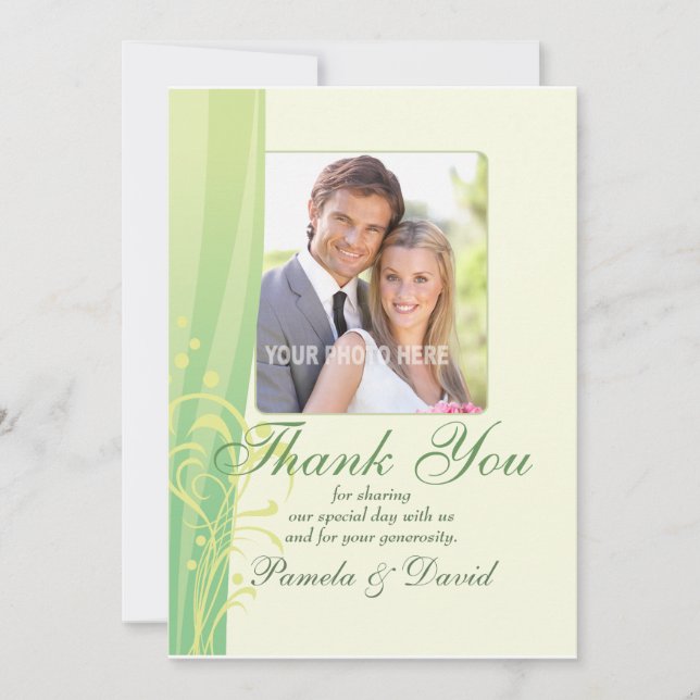 Summer Swirl Wedding Thank You (Front)
