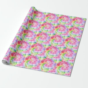 Summer Swirls: Pastel Tie-Dye Pattern Wrapping Paper