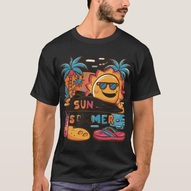Summer t shirt design, Beach t-shirt Design. (Front)