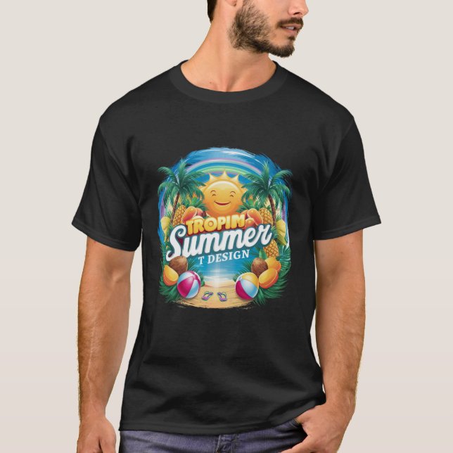 Summer t shirt design, Beach t-shirt Design. (Front)