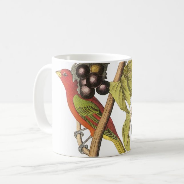 Summer Tanager by Audubon Coffee Mug (Front Left)