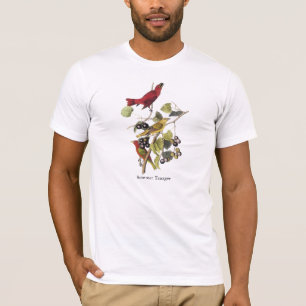 Summer Tanager by John Audubon T-Shirt