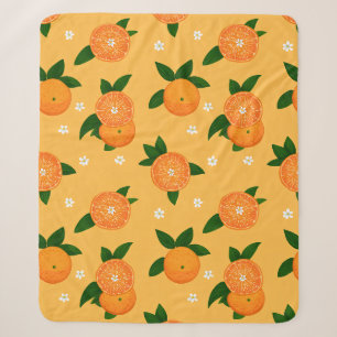 Summer Tangerines Sherpa Blanket