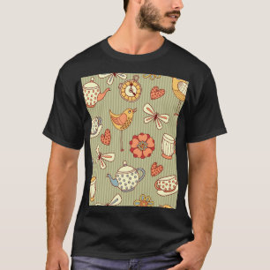 Summer Tea Party: Seamless Pattern T-Shirt