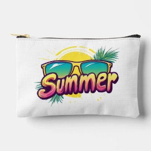 Summer Text - Colorful Summer Sunglasses Accessory Pouch