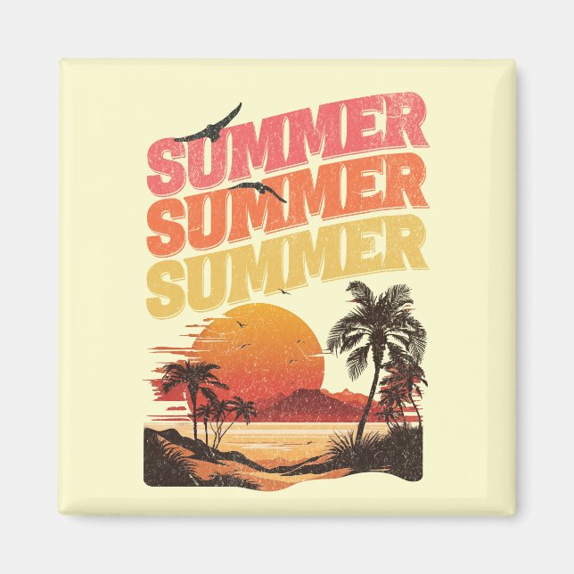 Summer text design magnet (Front)