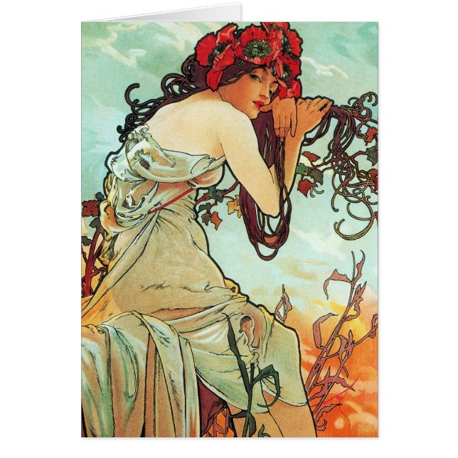 Summer, The Seasons, Mucha (Front)