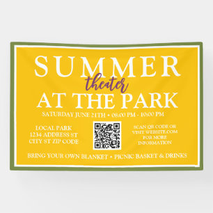 Summer Theater at the Park   Outdoor Event Sign