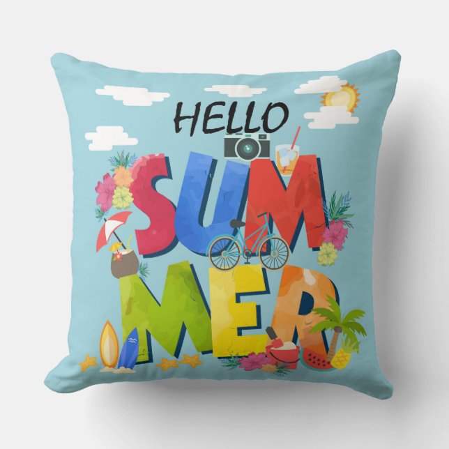 Summer Throw Pillow (Front)