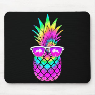 Summer Tie Dye Pineapple Sunglasses Tropical Fruit Mouse Pad
