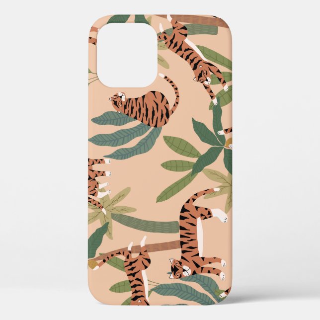 Summer Tigers Palm Trees Exotic Case-Mate iPhone Case (Back)