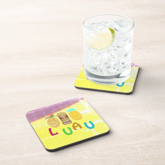 Summer Tiki Pineapple Luau Coaster (Right Side)