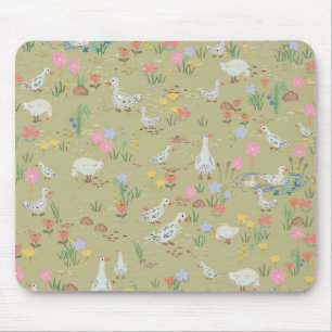 Summer time at the duck pond mouse pad