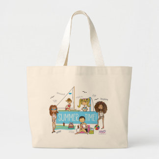 Summer Time Beach Bag Large Tote bag