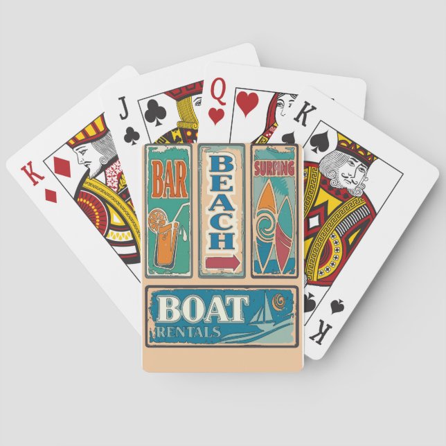 Summer Time Beach Playing Cards (Back)