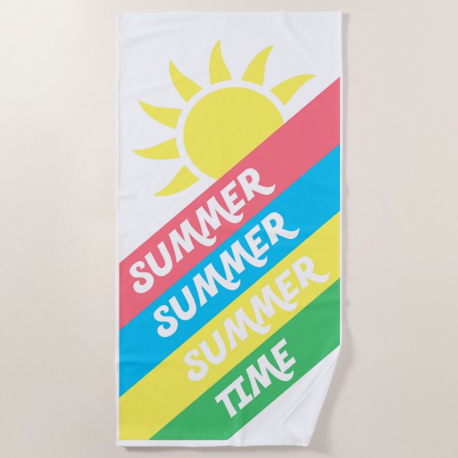 Summer Time Beach Towel (Front)