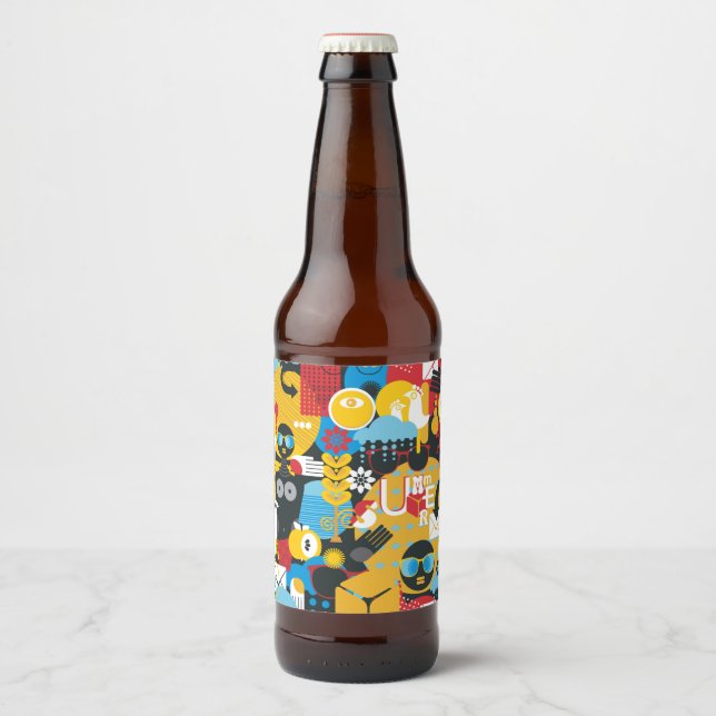 Summer time beer bottle label (Front)