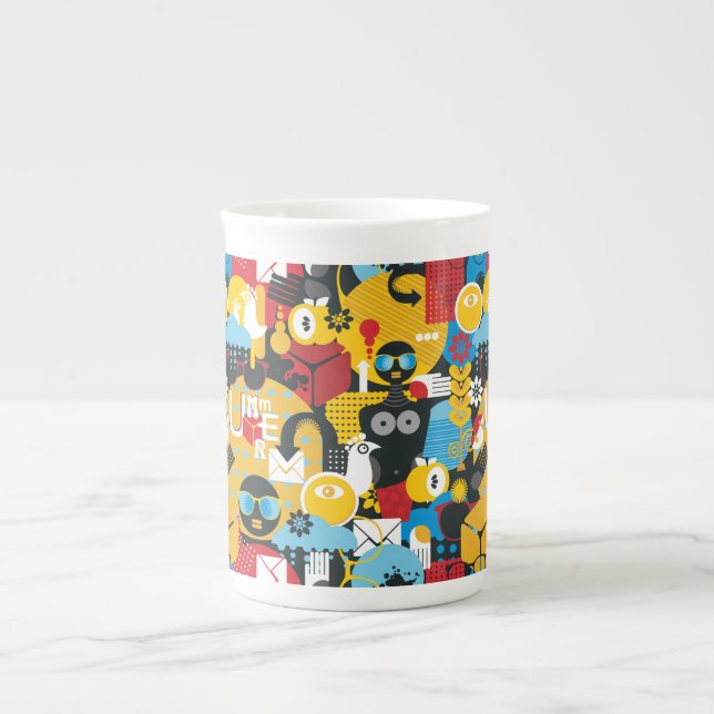 Summer time bone china mug (Front)
