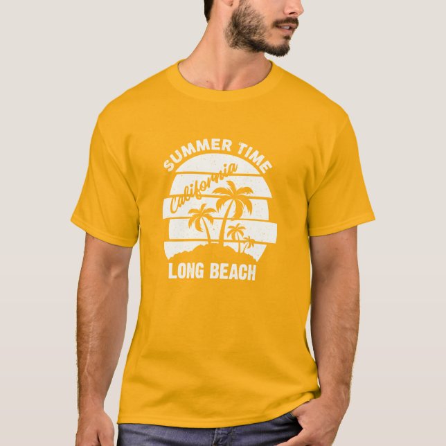 Summer Time California Long Beach T-Shirt (Front)