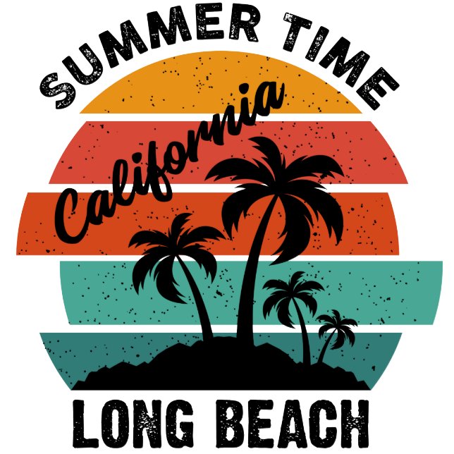 Summer Time California Long Beach T-Shirt (Creator Uploaded)