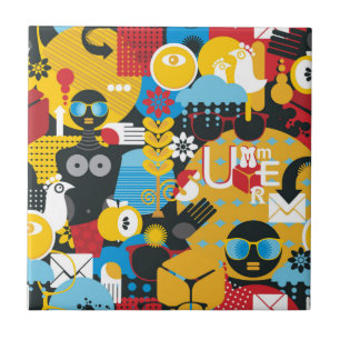 Summer time ceramic tile