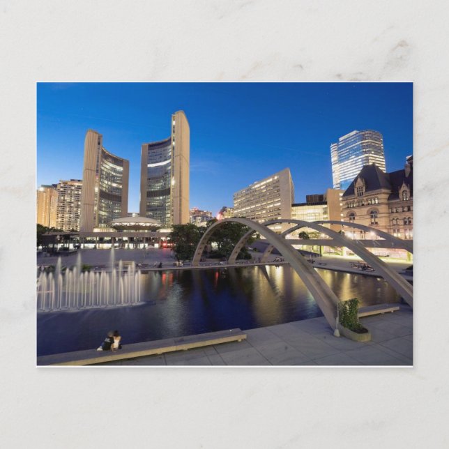 Summer Time City Hall Toronto Postcard (Front)