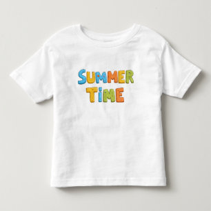 Summer Time - Colorful Summer Time Text Toddler T-Shirt