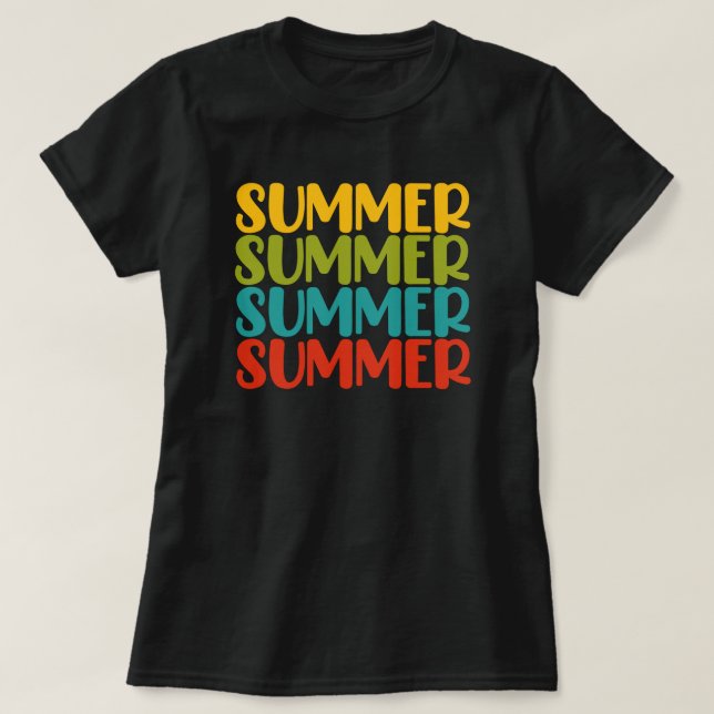Summer Time Colourful T-Shirt (Design Front)