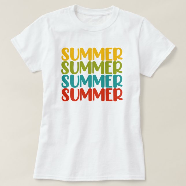 Summer Time Colourful T-Shirt (Design Front)