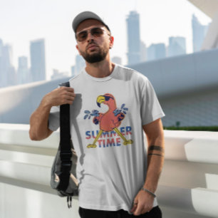 Summer Time Flamingo Doodle T-Shirt