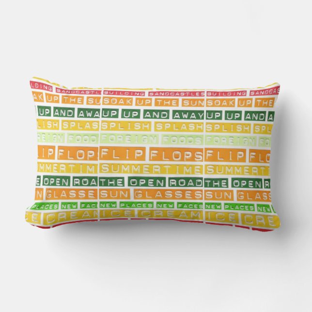Summer Time, Flip Flops Lumbar Cushion (Front)