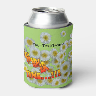Summer Time Flowers Cust. Can Cooler
