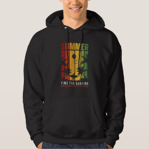 Summer Time For Surfing Retro Beach Vacation Hoodie