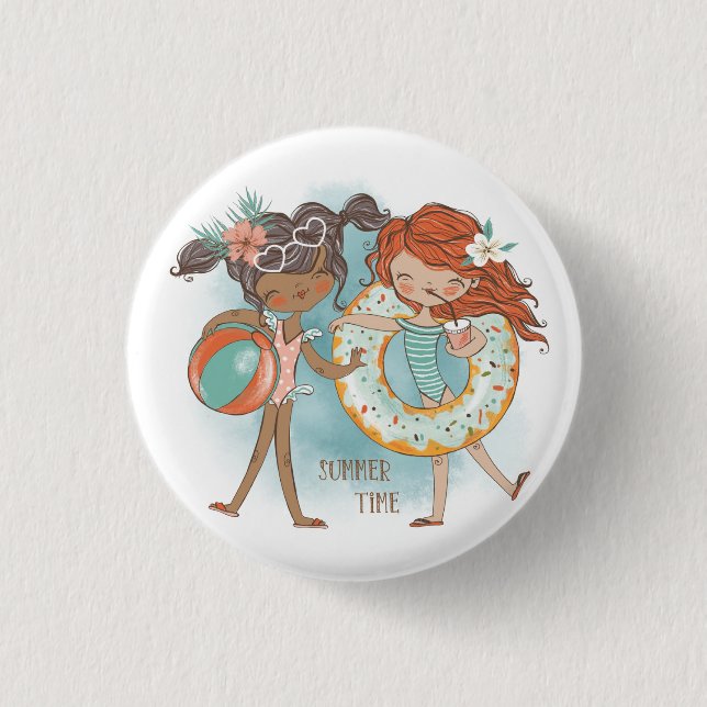 Summer Time Friends  Button (Front)